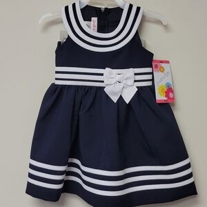 Jessica Ann Navy and White Striped Dress